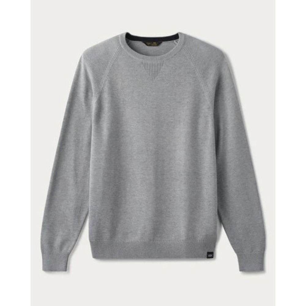 Rhone Dubliner Crewneck Sweater Mens XXL Gray Raglan Cotton Blend Whistle Patch